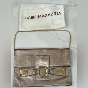 BCBG MAX AZARIA, gold colored cutch